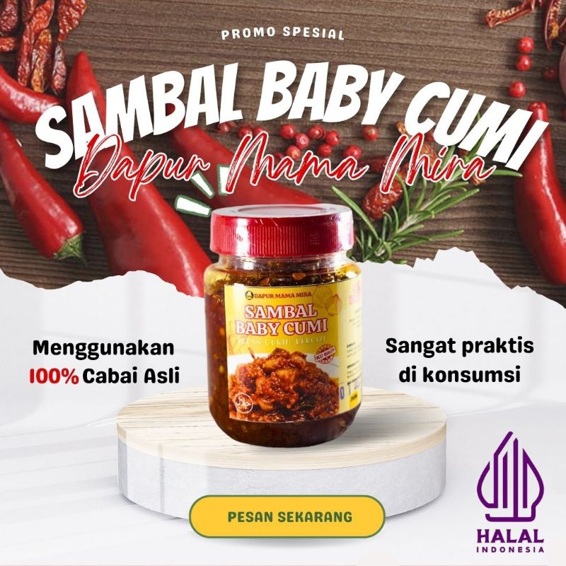 

SAMBAL BABY CUMI BY DAPUR MAMA MIRA 200ML