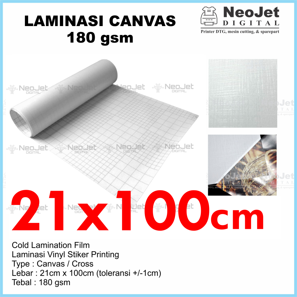 

Bahan Laminasi Dingin Canvas Canfas Canpas lebar A4 21 cm x 100 cm Kanvas Kanfas Kanpas