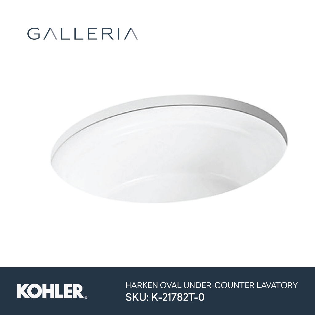 Kohler Harken Oval Undercounter Lavatory K-21782T-0 / Kohler Wastafel