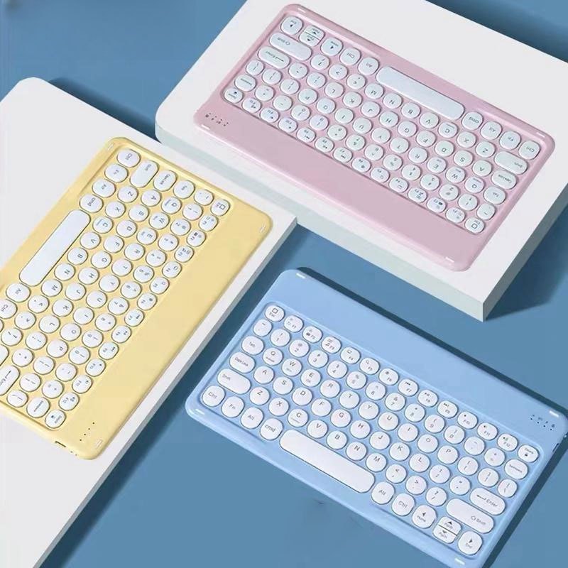 Wireless Bluetooth Keyboard + Mouse Combo USB Office Silent Click Laptop Nirkabel Bluetooth Mini Key