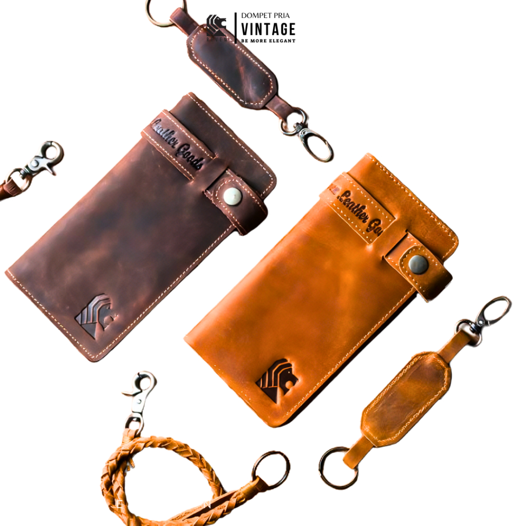 Dompet Panjang Pria Kulit Reven Vintage