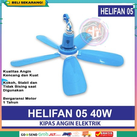 Kipas Angin yundai Helifan 45Watt Kipas Angin Gantung / Plafon termurah Kipas Angin Yundai Helifan 4