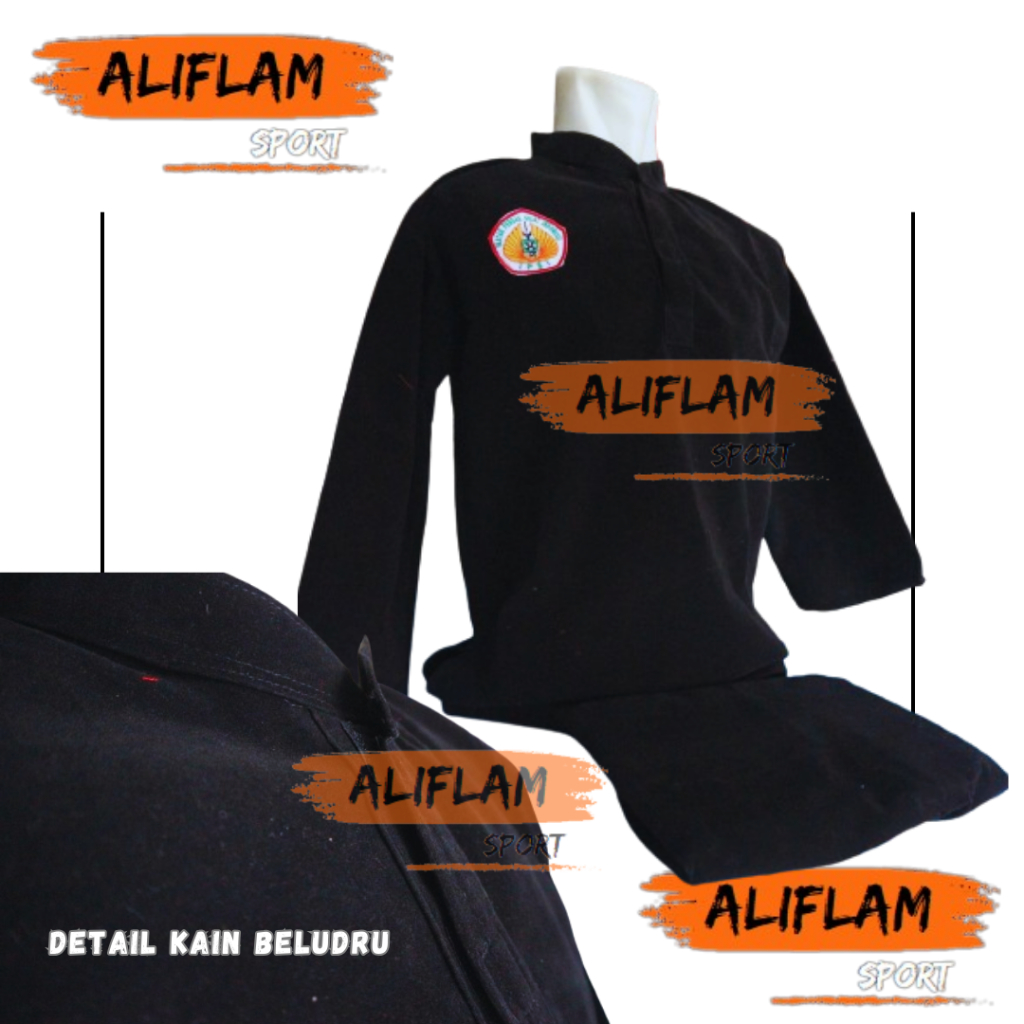 Seragam Silat Seni Beludru Baju Seni Tunggal Ganda Kain Bludru - ALIFLAM Sport.adm9