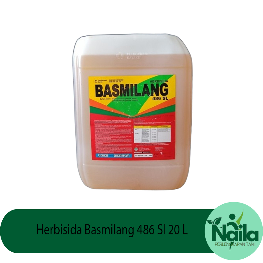 Herbisida Basmilang 486 Sl 20 L/Racun Gulma Rumput Sawi Karet Sawah 20