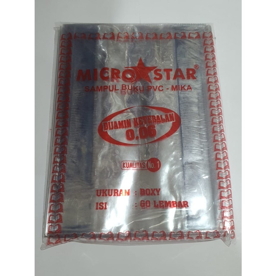 

Sampul Buku PVC Mika BOXY Micro Star 0.06 (isi 60 lembar)