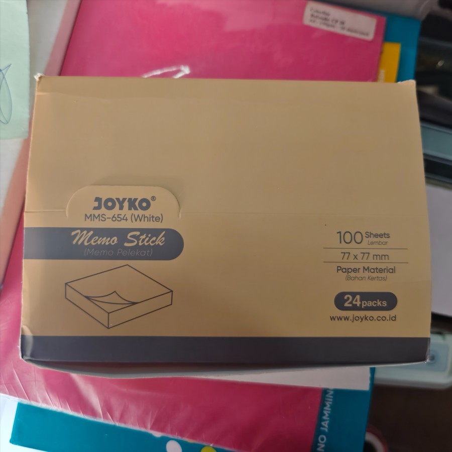 

Sticky Notes / Memo Tempel Putih MMS 654 Joyko (1 pak / 24 pad)