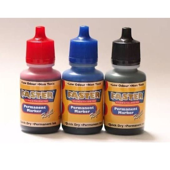 

KOM 9J ISI SPIDOL PERMANEN Tinta Reffil Isi Ulang Tinta Spidol Permanent Faster P70 Reffil Ink Tinta Berkualitas