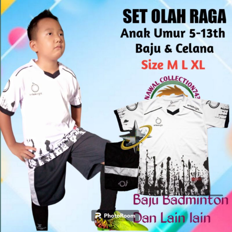 Pakaian Olah Raga / Baju Bola Baju Futsal Anak Ortus Set Baju & Celana