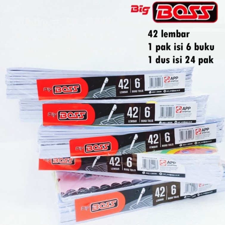 

KODE V5F 1 pack 6pcs BUKU TULIS BIG BOSS 42 LEMBAR BUKU BIG BOS