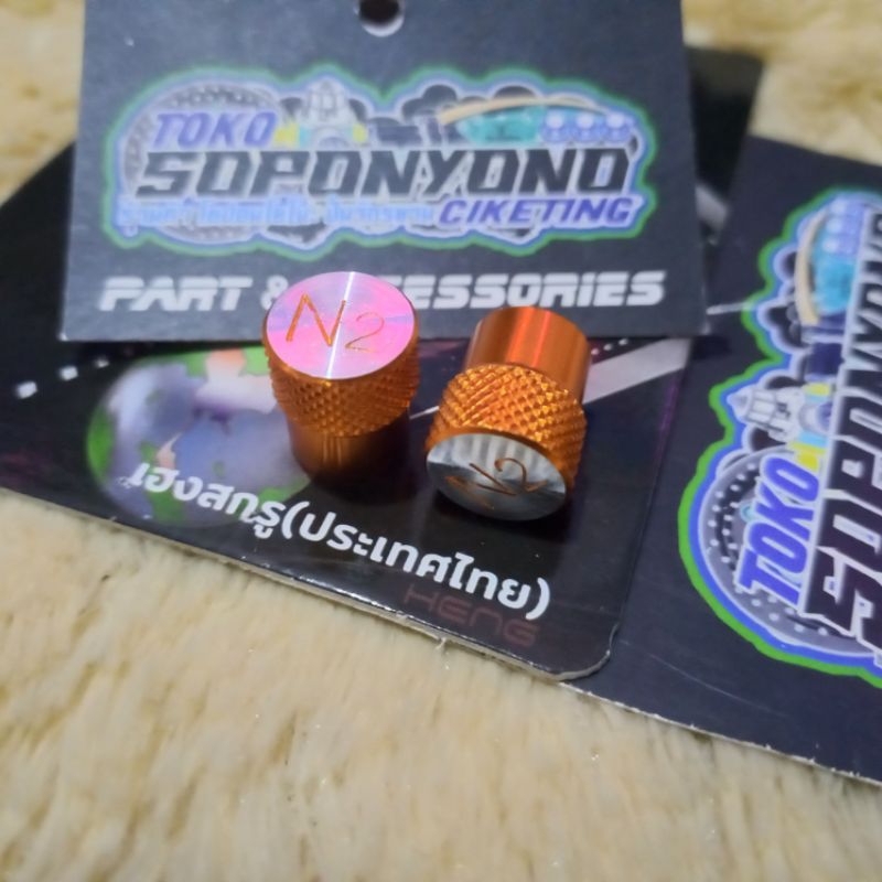 +✅TERMURAH | TUTUP PENTIL N2 WARNA TEMBAGA BY N2 ORIGINAL THAILAND FOR ALL MOTOR WAVE 125 110 100 SU