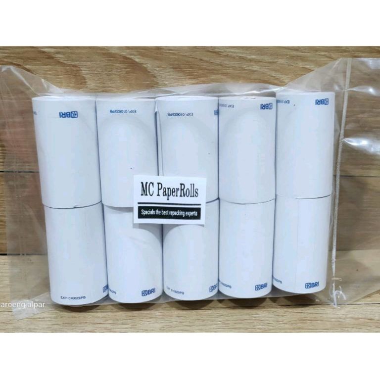 

KODE P82R KERTAS THERMAL BRI UNTUK EDC BRILINK 58x33mm 1 Dus isi 1 roll EprintGoPrintPMM