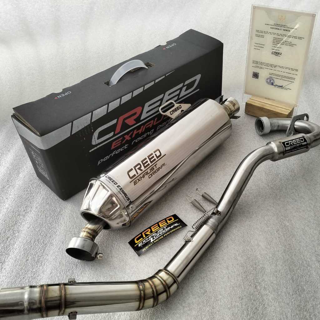 Knalpot Racing Creed Exhaust Original For Crf 150 Klx 150/Bf WR 155 Material Full Stainless Tebal