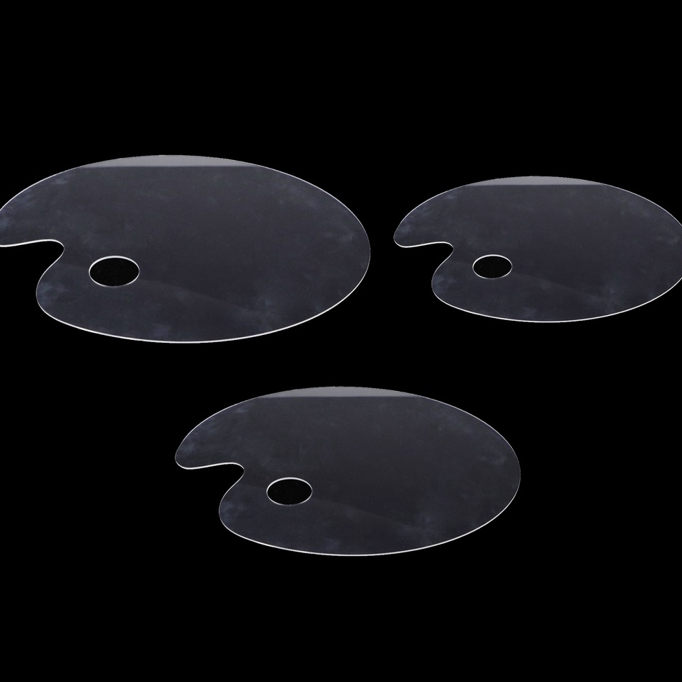 

KODE C86T Clear Acrylic Oval Painting Palette thicknes 3mm