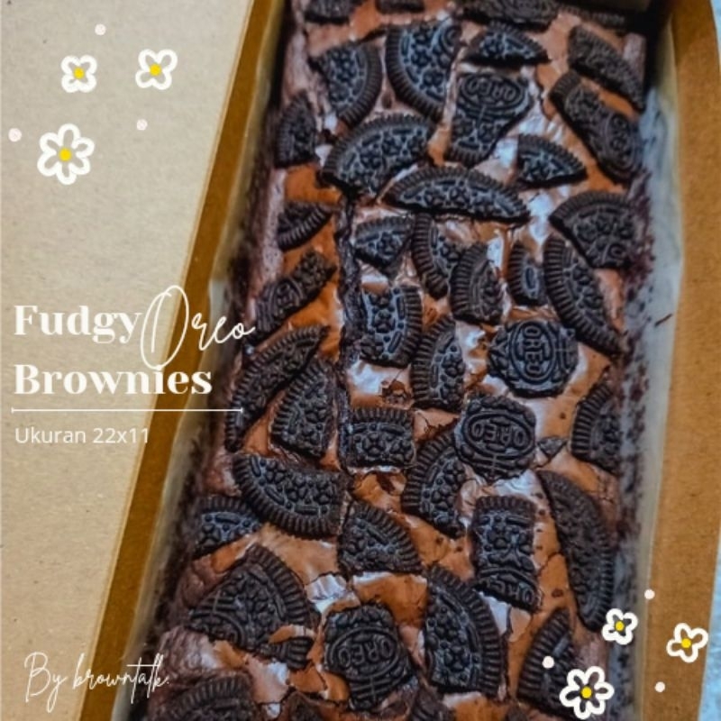 

FUDGY BROWNIES OREO UKURAN 22X11/FUDGY BROWNIES COKLAT/BROWNIES PANGGANG ENAK/BROWNIES PANGGANG MURAH/FUDGY BROWNIES COKLAT/BROWNIES COKLAT