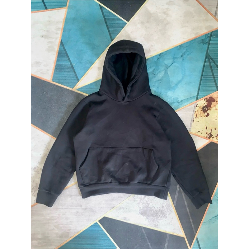 HOODIE BOXY POLOS HITAM