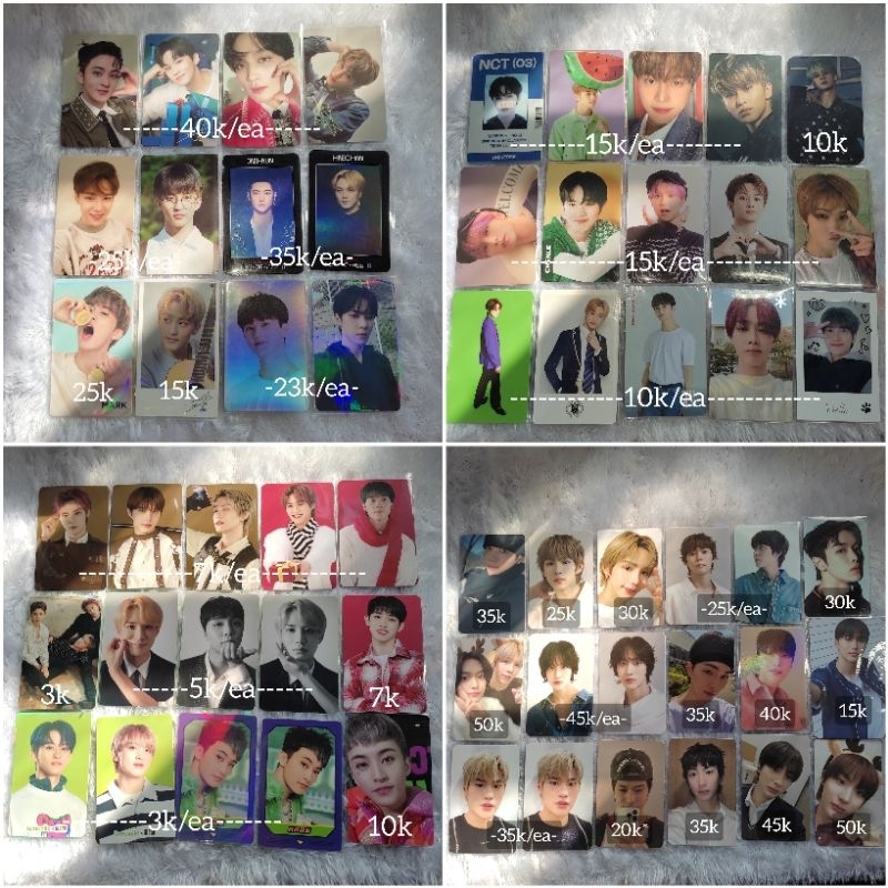 WTS AAB PC RIIZE NCT dream 127 wayv u mark haechan jaehyun jisung chenle kun yangyang hendery johnny