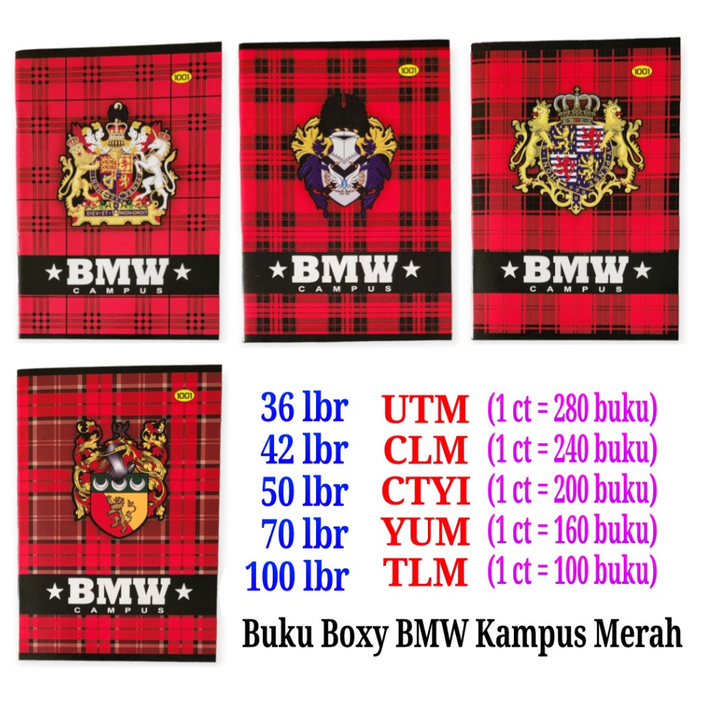 

KODE P36J 1pack 1pcs BUKU TULIS PANJANG BIGBOSS 5 dan 7 LEMBAR BMW SPL11