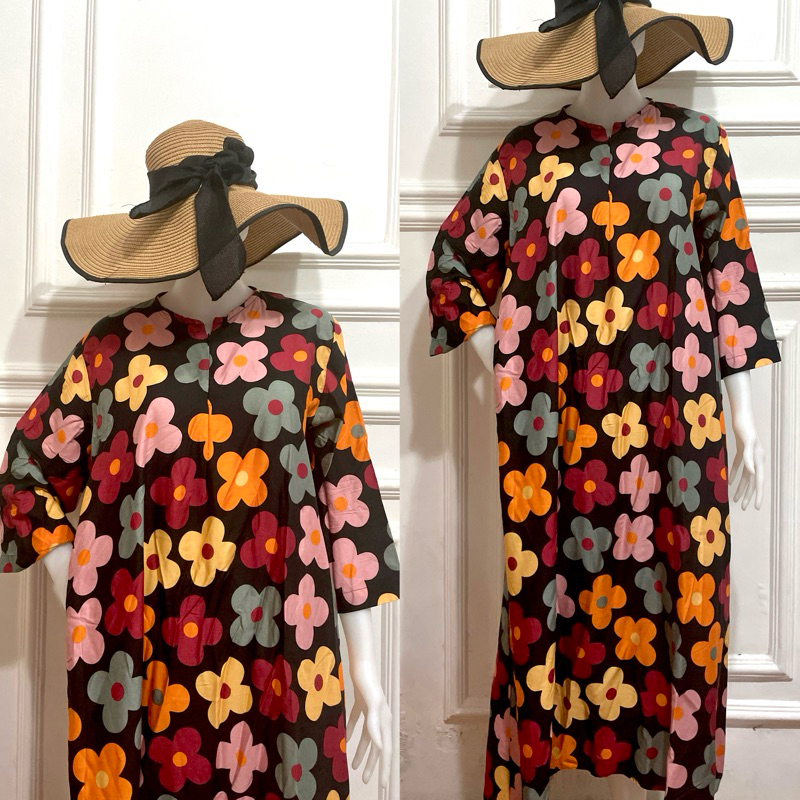 DASTER GAMIS LENGAN 37/8 RAYON MOTIF | DASTER SLAVINA | DASTER LONG SEMATA KAKI | DASTER RAYON MOTIF