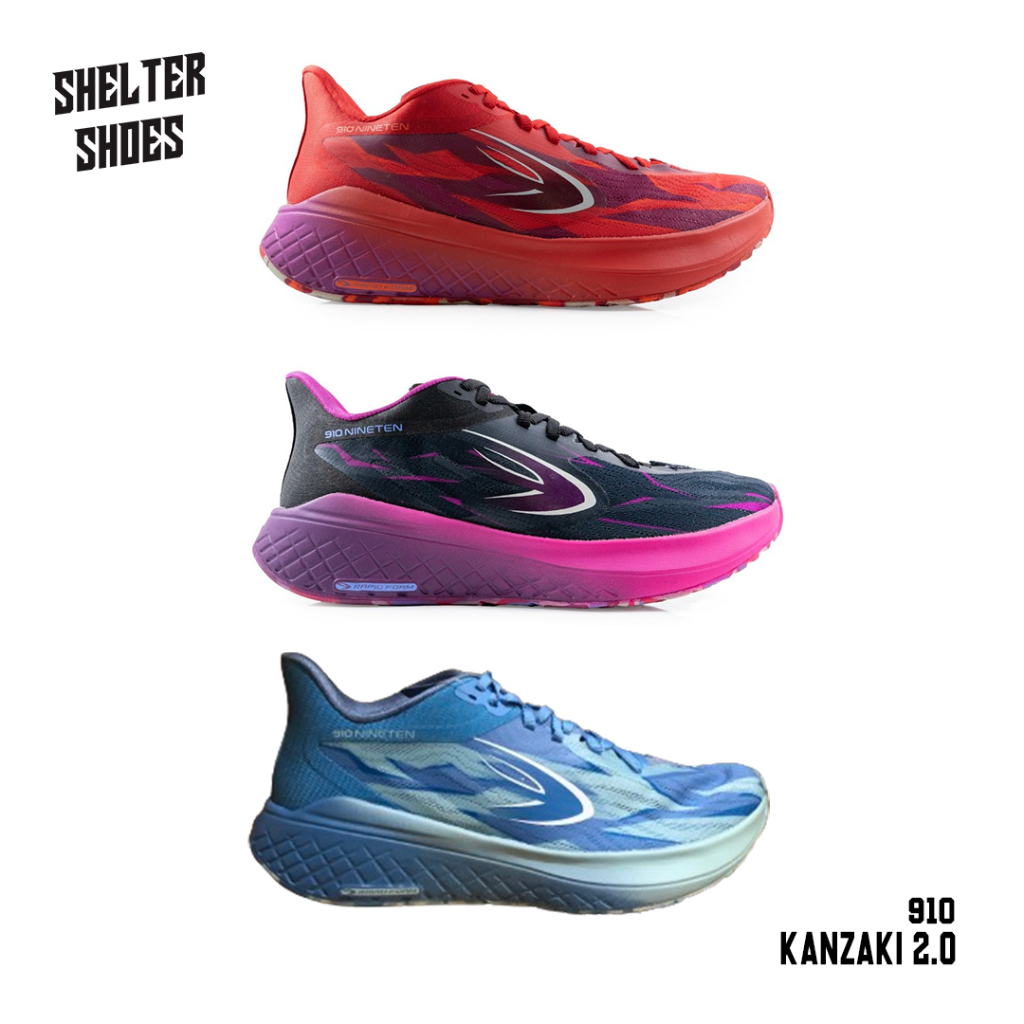 SALE 35% SEPATU LARI RUNNING NINETEN 910 KANZAKI 2.0 DAILY RUN PEMULA 5-21KM LONG RUN TRAINER