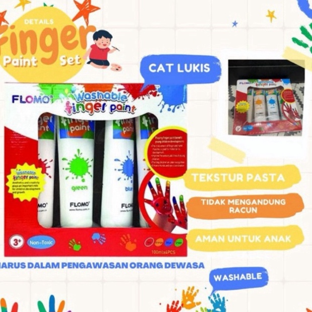 

KODE N26K FLOMO FINGER PAINT COLOR WAHSABLE NON TOXIC