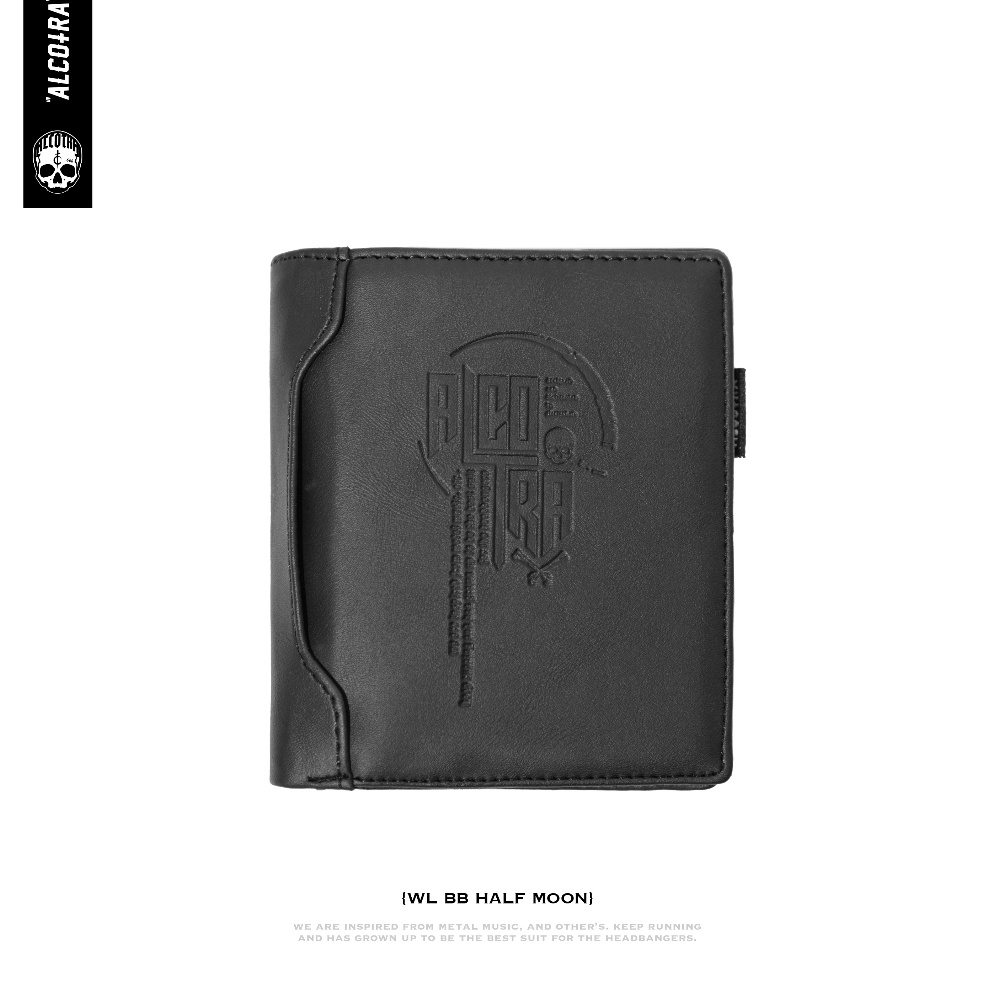 KODE P58C WL BB HALF MOON  WALLET BLACK HALF MOON  DOMPET ALCOTRA