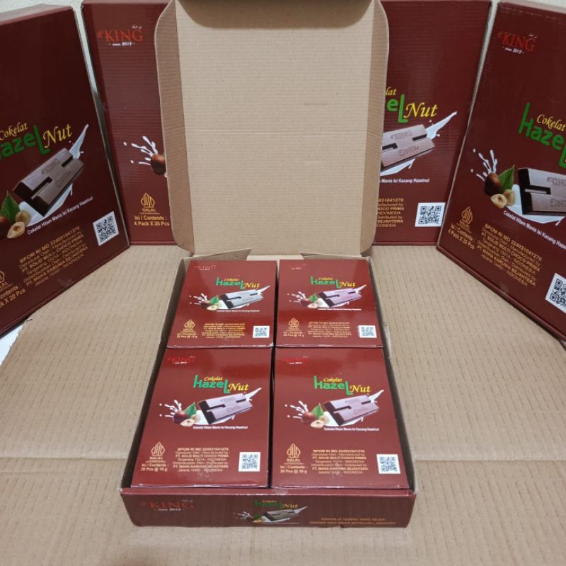 

1 dus isi 4 Pack Coklat Hazelnut d'KING 80 pcs