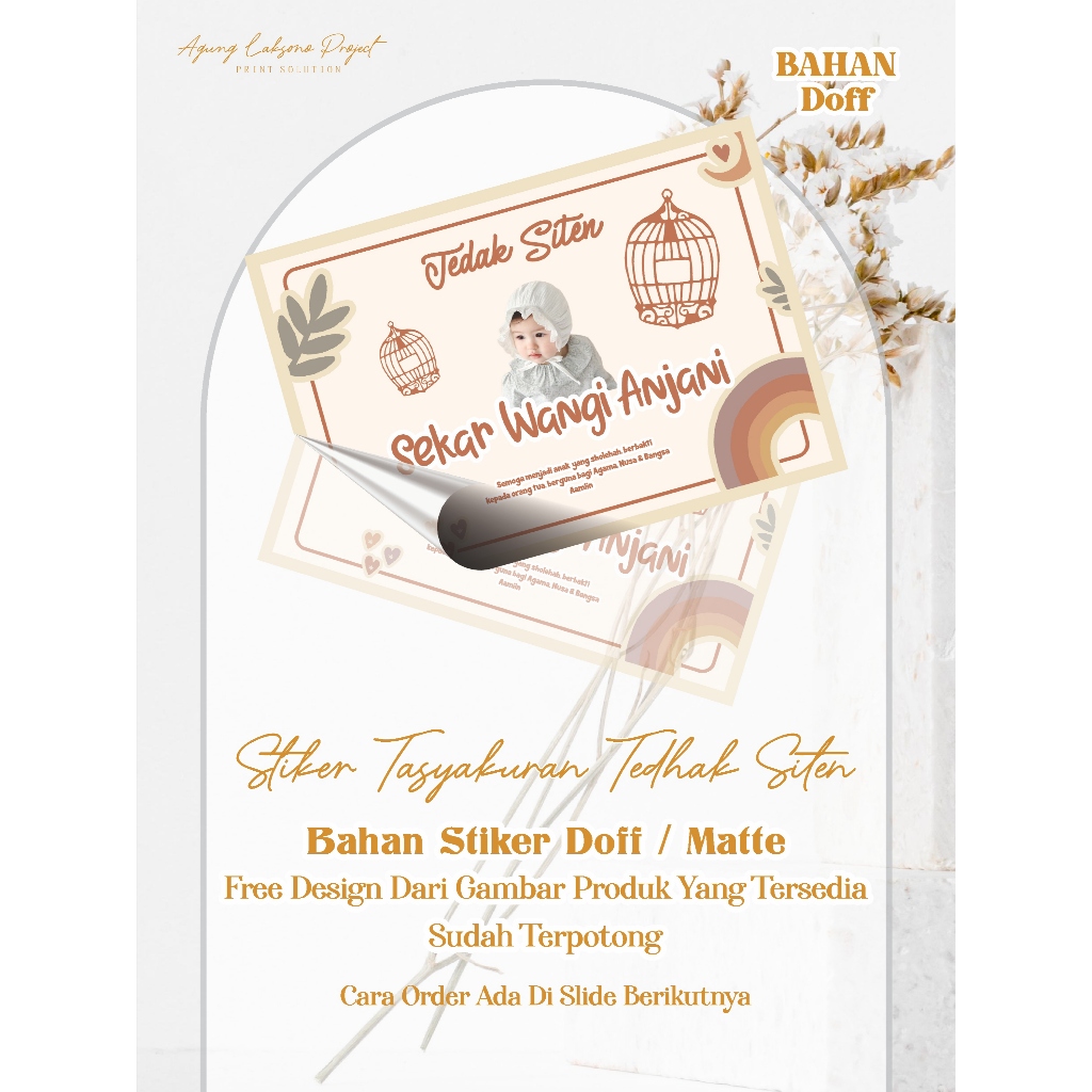 

Sticker Tedhak Siten Dundunan Modon Lemah Mudun Lemah Bahan Doff / Matte