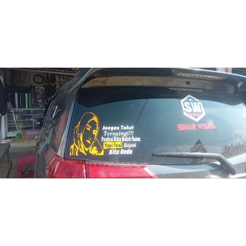 

sticker tulisan kaca mobil truck dan pick up DLL