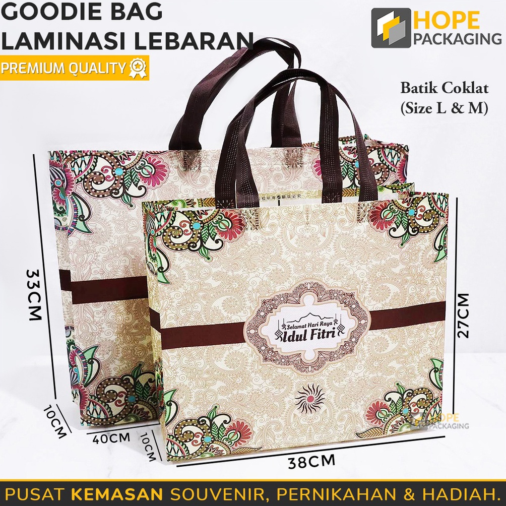 

UNIK Goodie Bag Laminasi Lebaran Size L Tas Shopping Bag Premium Kantong Hampers Besar Tas Kue Kering Tas Hampers Idul Fitri Kantong Bingkisan Hadiah Gift Bag Tas Jinjing Lebaran