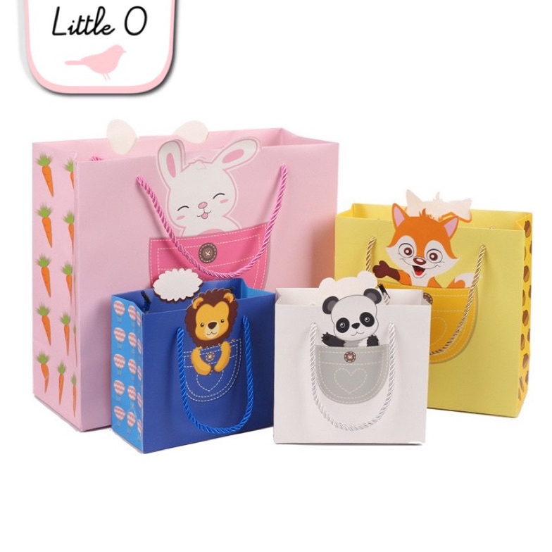

BERKUALITAS LITTLE O Cute Animal Paper Bag Kantong Tas Kertas Tebal Paperbag Ultah Birthday GoodieBag Paperbag Goodie Bag Ulang Tahun Kantong Bingkisan