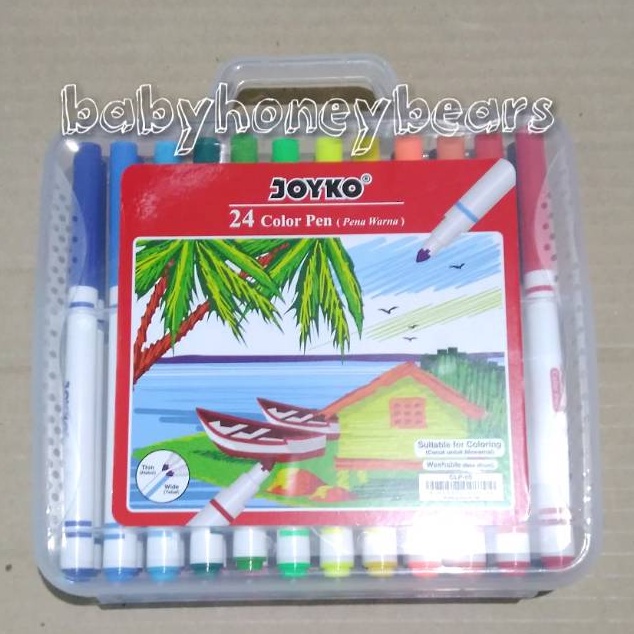 

LANGSUNG ORDER GAN Spidol color pen CLP5 Joyko 24 warna washable