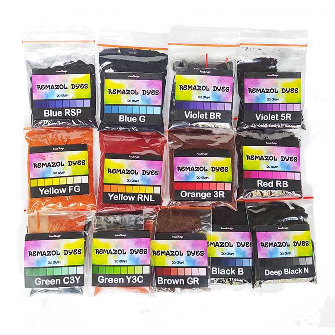 

RESTOK GAN Remasol pewarna Tie dye kain batik shibori jumputan colet Kemasan 2 gram