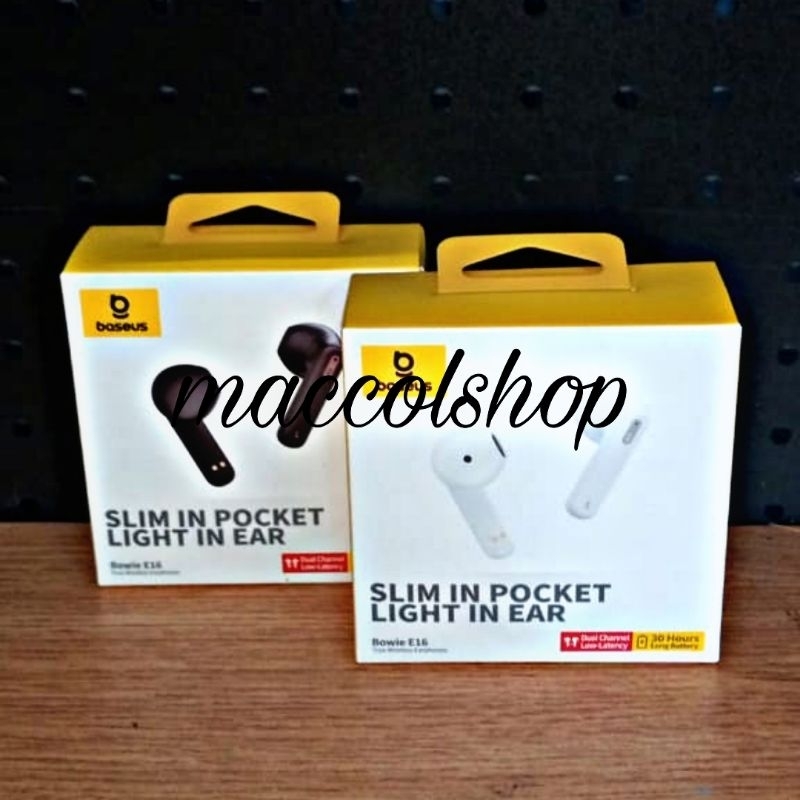 BASEUS TWS BOWIE E16 IPX4 TRUE WIRELESS EARPHONE baseus e16 tws