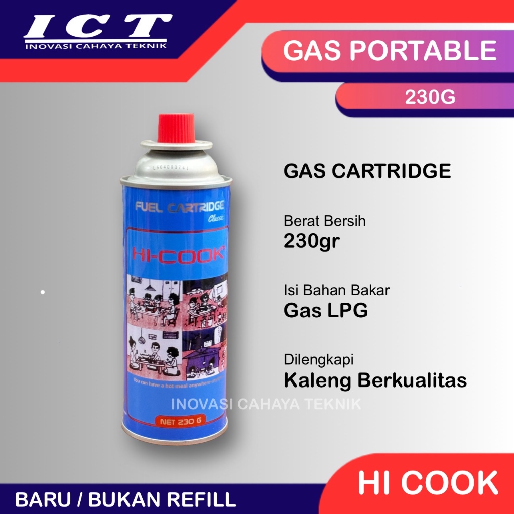 Gas Kaleng Hi Cook 230g Gas Portable Hi Cook