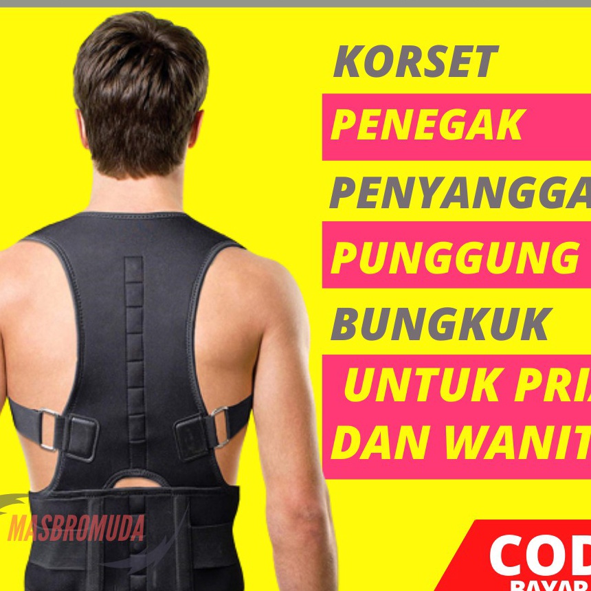 Wow Alat Pelurus Punggung Agar Tidak Bungkuk Korset Penyangga Penegak Punggung Bungkuk Power Magneti