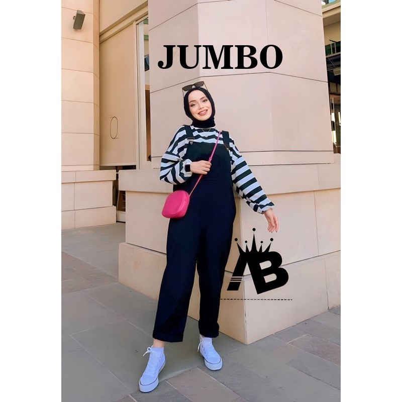 FLOW OVERALL JUMPSUIT WANITA JUMBO / BAJU KODOK WANITA JUMBO / OVERALL JUMBO