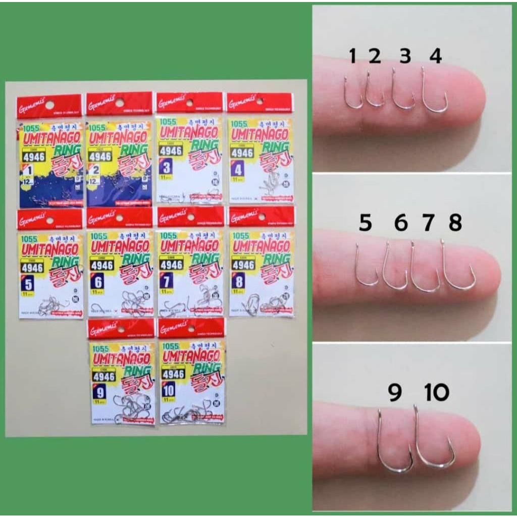 mata kail putih dan tajam Gamamis 1055 Mata Kail Pancing