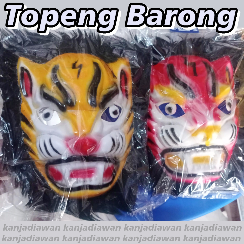 Topeng Barong Macan Kera Sakti Aksesoris Bermain Peran Kostum Karnaval Drama