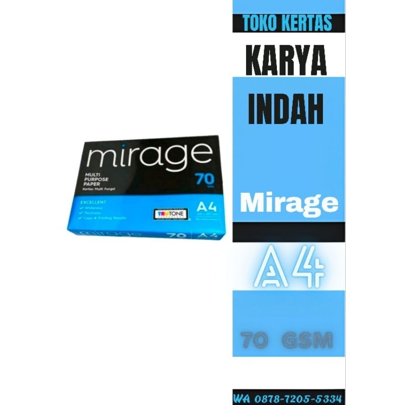 

Mirage 70 GSM A4/ F4 Kertas printing dan photocopy paper