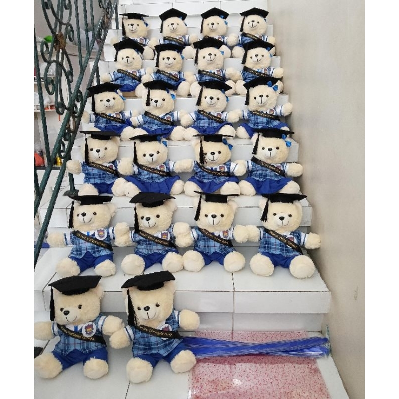 Boneka 25cm Seragam Penabur TK SD SMP SMA Custom Nama