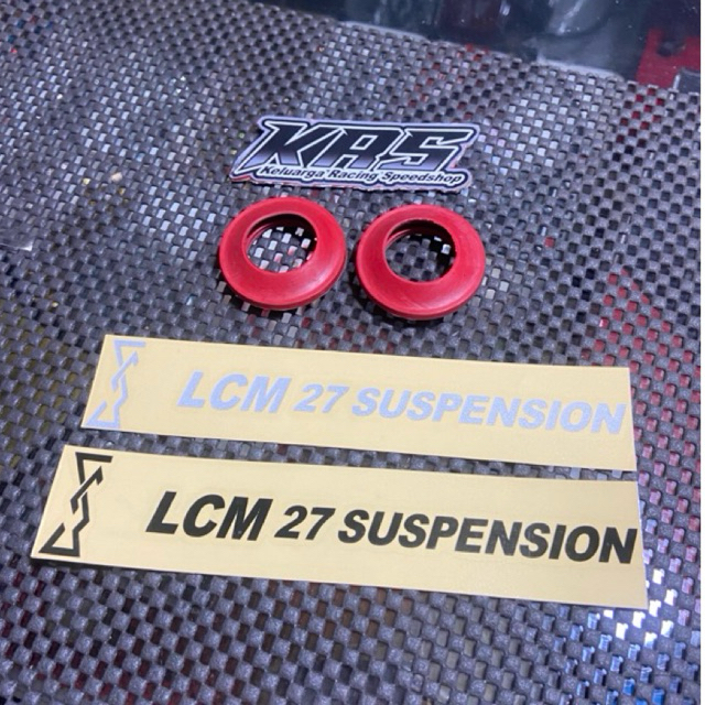 STICKER SHOCK DEPAN LCM 27 SUSPENSION STIKER SHOCK SEAL SHOCK DEPAN LCM 27 SUSPENSION