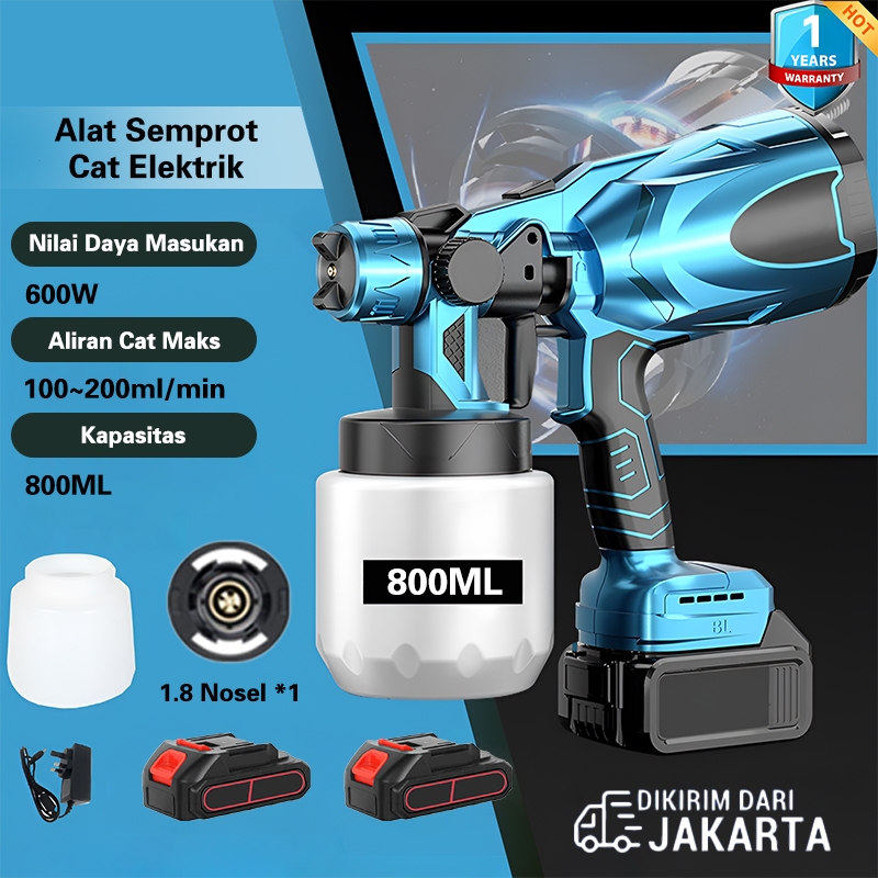 600W Mesin Semprot Cat Elektrik Nirkabel Berkekuatan /Mesin Semprot Cat/ Kompresor Semprot Cat/Alat 