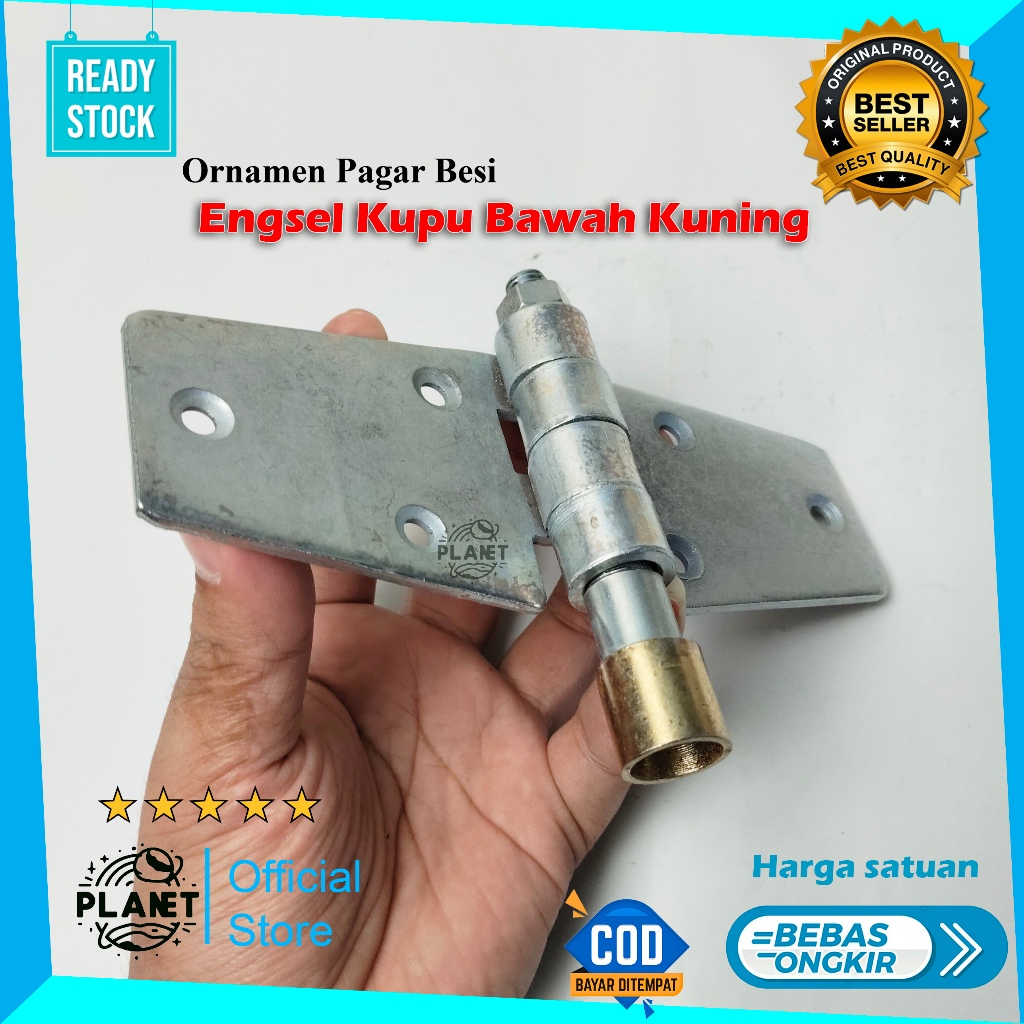 Engsel Kupu Bawah Roda Kuning Engsel Pintu Besi dan Kayu Garasi Handerson