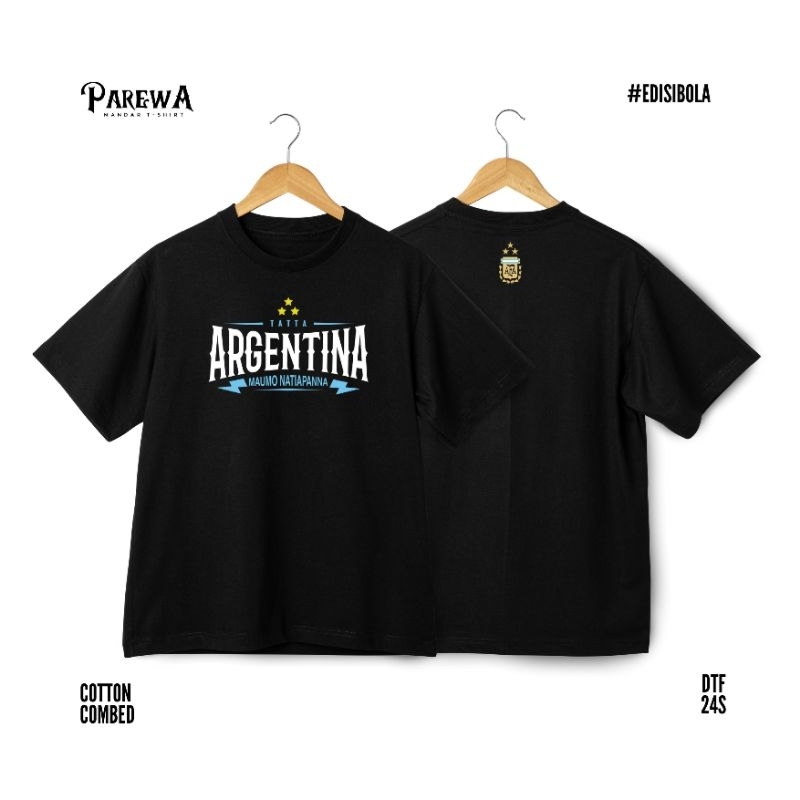 Kaos Argentina tiga bintang bahasa Mandar | kaos bola | argentina