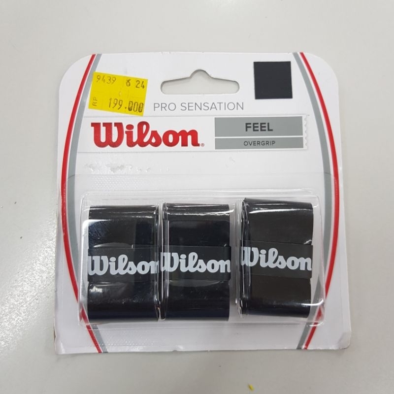 Grip Karet Raket Reket Badminton Bulutangkis Tenis Tennis Squash Wilson Pro Sensation Feel isi 3 Ori