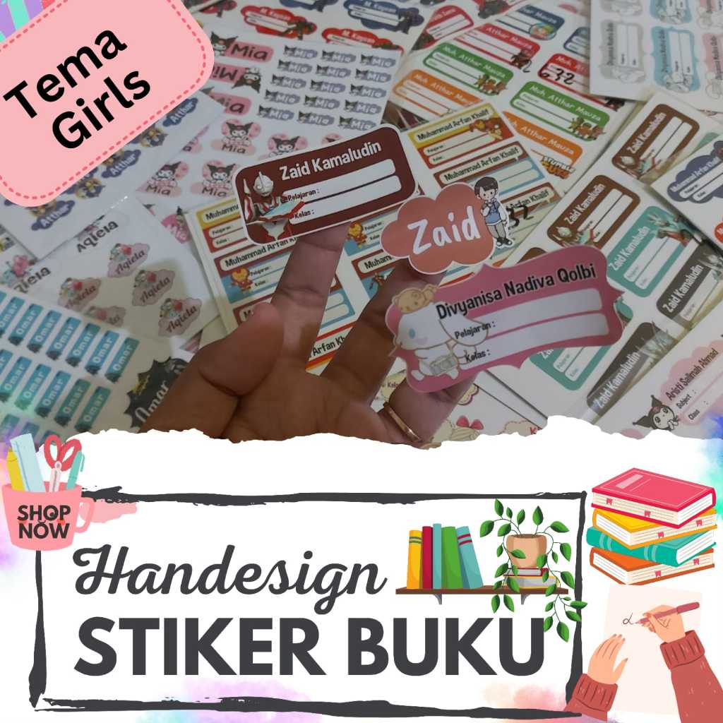 

Stiker Buku Custom Tema Girls (isi 48 stiker)