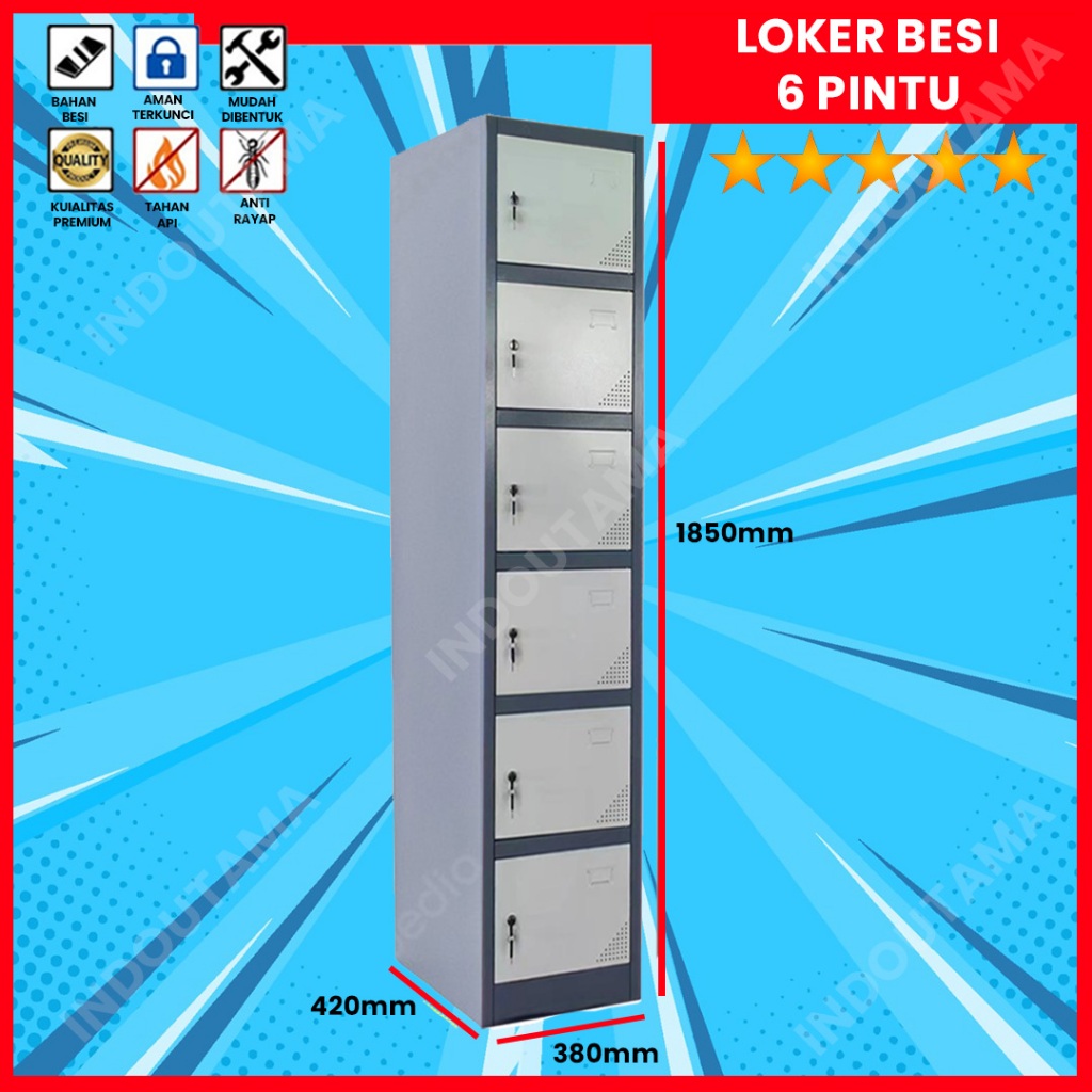 Loker Besi 6 Pintu - IMPORTA