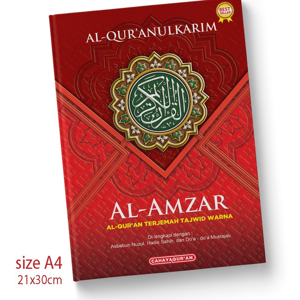 Alquran Terjemah Perkata Latin Tajwid AL-AMZAR Ukuran A4 (Besar)