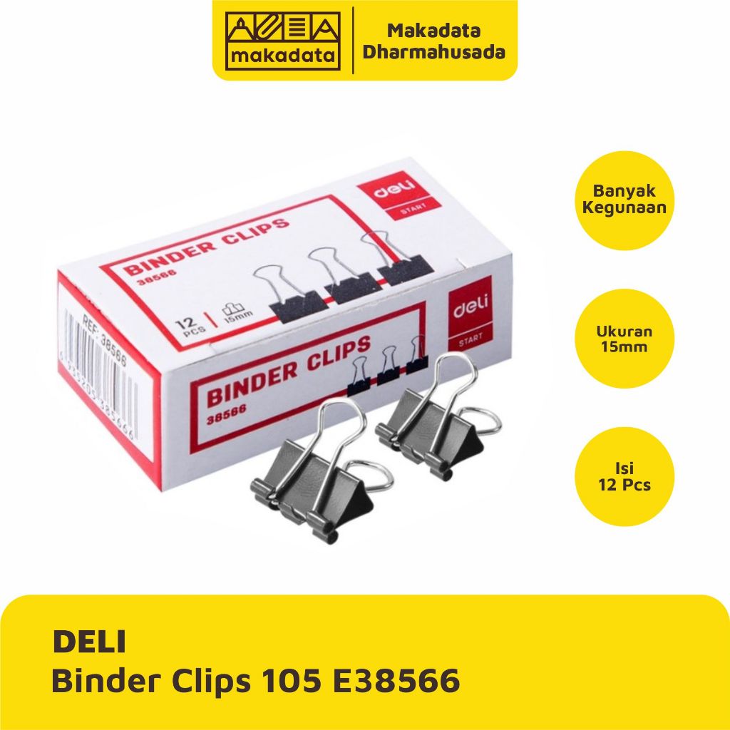 

BINDER CLIPS | KLIP KERTAS DELI 105 E38565 15MM