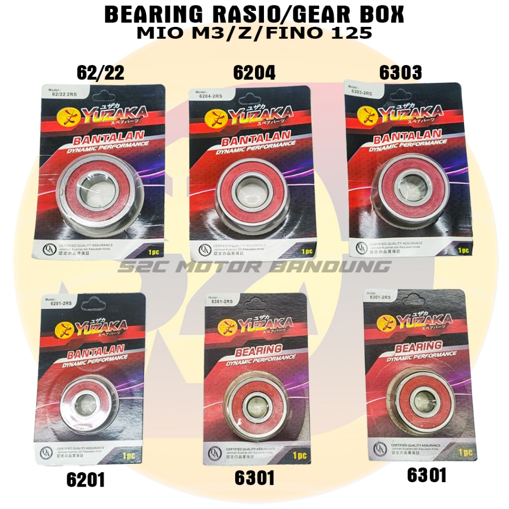 LAHER BEARING SET GEARBOX RASIO MIO M3 MIO Z FINO 125 YUZAKA